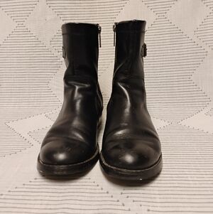 Harley-Davidson Black Leather Boots Women's Linhurst Mid-length Biker Motorcycle